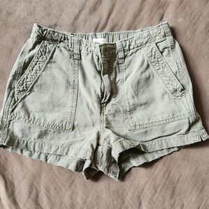 Aerie Cargo Linen Shorts
